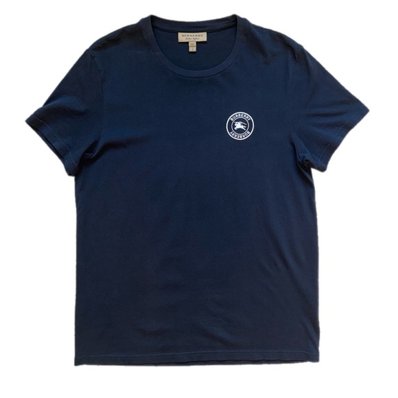 Burberry Men’s Navy Short Sleeve Tee - Picture 1 of 7